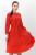 Платье Хилена (красное в белый горошек) П1215-13