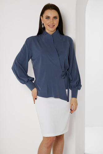 Блуза "Идеальная асимметрия" (джинс) Б2161