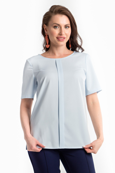 Блуза "Севилья" с планкой (голубая) Б1425-1