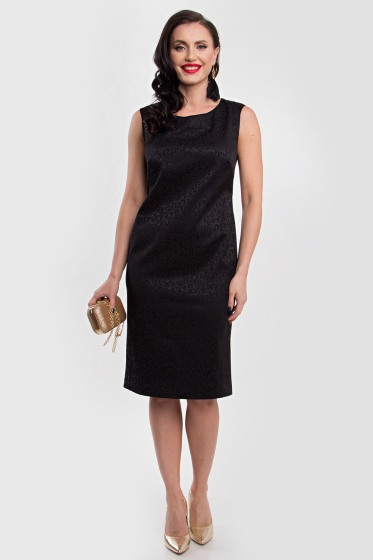 Платье футляр "Мадам" (черный бриллиант) П1845