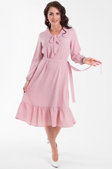 Платье Тиана (розовый горошек) П1282-15