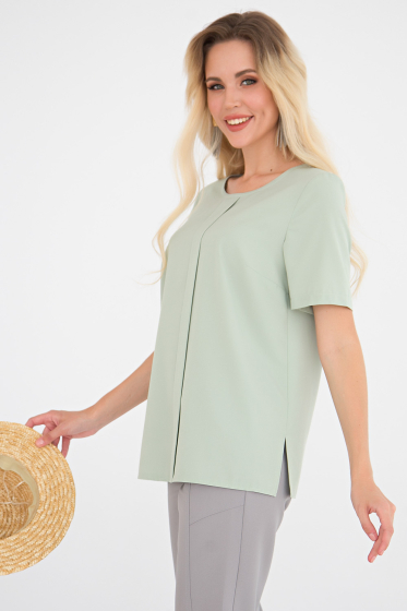 Блуза "Севилья" с планкой (олива) Б1482-1