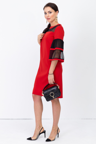Платье Беллуччи (красное) П1161-15