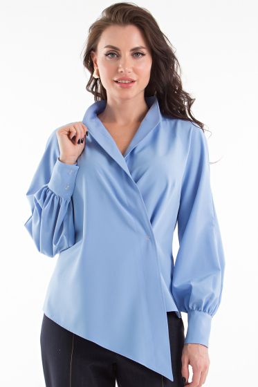 Блуза "Идеальная асимметрия" (голубая) Б1371-11