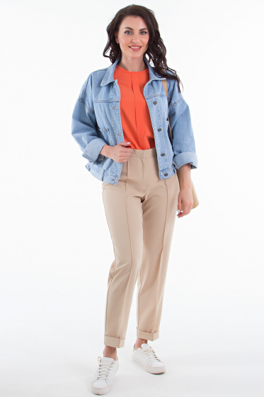 Блуза "Севилья" с планкой (апельсин) Б1436-1