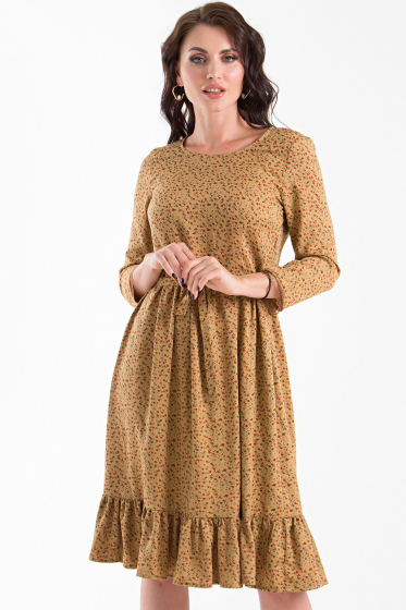 Платье Прованс (карамель, цветочек) П1284-11
