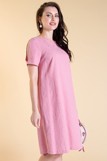 Платье хлопковое "Летний день" (розовое) П1392-11
