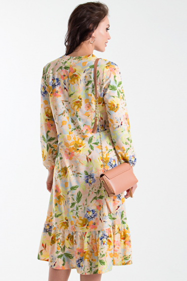Платье Тиана (лимонные цветы) П1281-15